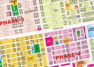 DHA Phase 1-5 Map