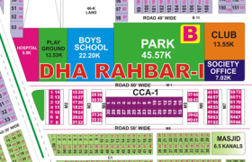 DHA Rehbar Lahore Phase 1 2 3 Map