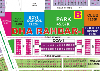 DHA Rehbar Lahore Phase 1 2 3 Map