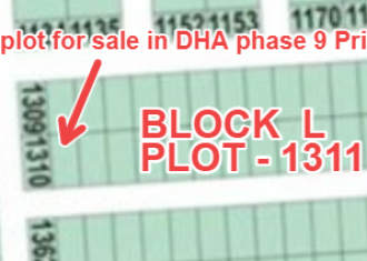 10 Marla plot for sale in DHA phase 9 Prism L-1311