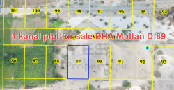 1 kanal plot for sale DHA Multan D-89