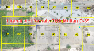 1 kanal plot for sale DHA Multan D-89