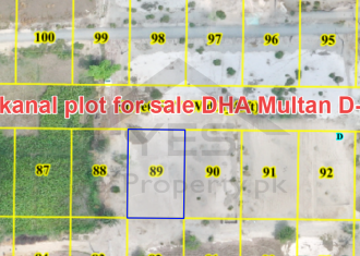 1 kanal plot for sale DHA Multan D-89