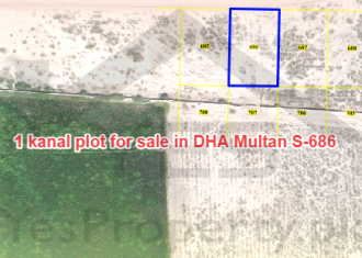1 kanal plot for sale in DHA Multan S-686