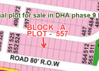 1 kanal plot for sale in DHA phase 9 Prism A-557