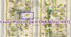 1 kanal Plot for sale in DHA Multan H-472