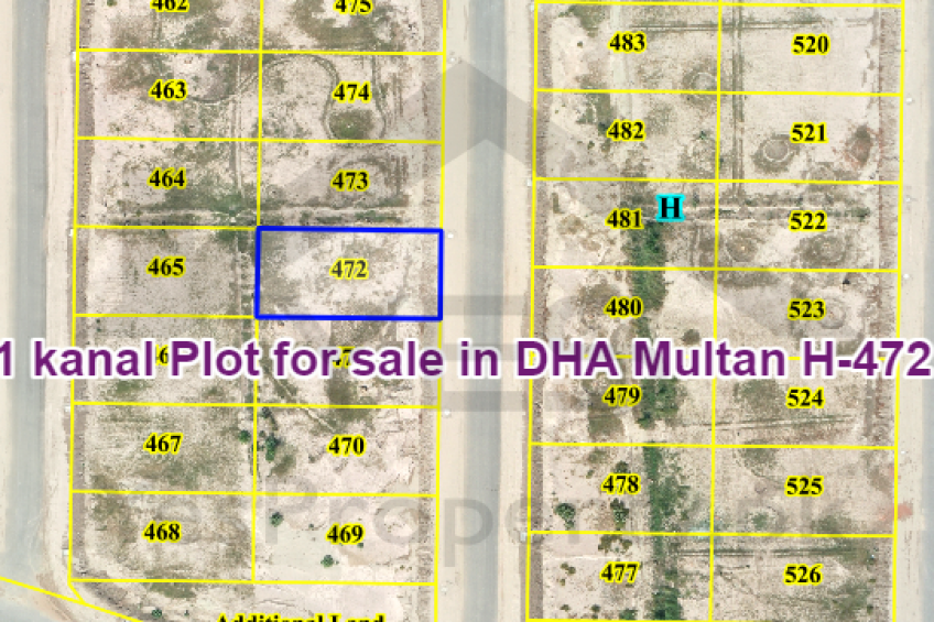 1 kanal Plot for sale in DHA Multan H-472