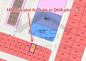 10Marla plot for sale in DHA PHASE 6 LAHORE