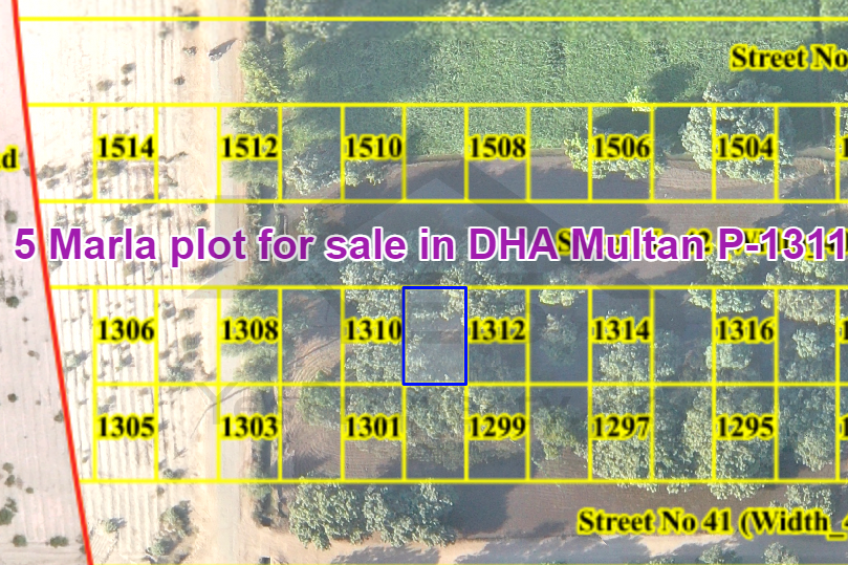 5 Marla plot for sale in DHA Multan P-1311