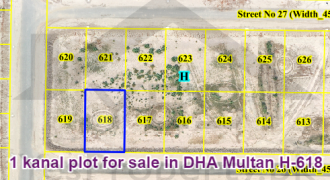 1 kanal plot for sale in DHA Multan H-618