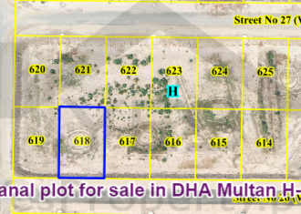 1 kanal plot for sale in DHA Multan H-618