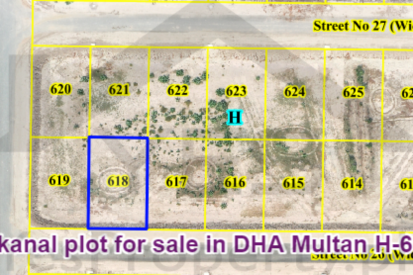 1 kanal plot for sale in DHA Multan H-618