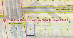 1 kanal Pair Plot for sale in DHA Multan R1-R2