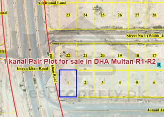 1 kanal Pair Plot for sale in DHA Multan R1-R2