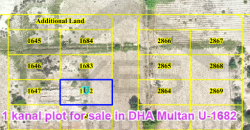 1 kanal plot for sale in DHA Multan U-1682