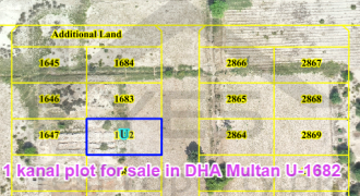 1 kanal plot for sale in DHA Multan U-1682