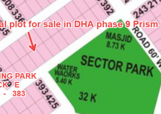 1 kanal plot for sale in DHA phase 9 Prism E-383