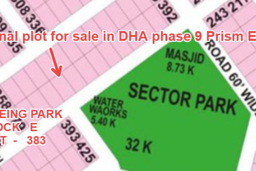 1 kanal plot for sale in DHA phase 9 Prism E-383