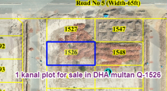 1 kanal plot for sale in DHA multan Q-1526