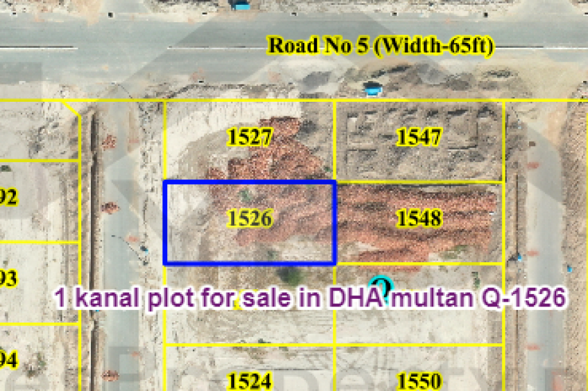 1 kanal plot for sale in DHA multan Q-1526