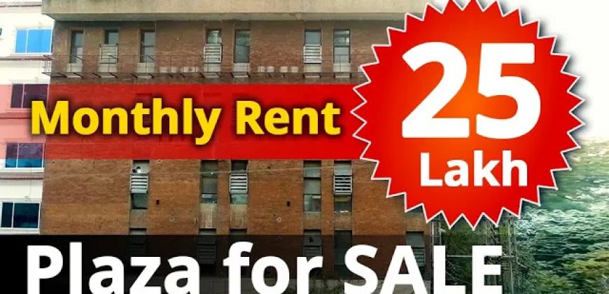 Commercial Plaza for Sale on Davis Road Lahore – Current Rental Income 25 Lakh – Hot Offer