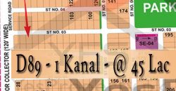 1 Kanal Plot D-89 DHA MULTAN