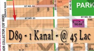 1 Kanal Plot D-89 DHA MULTAN