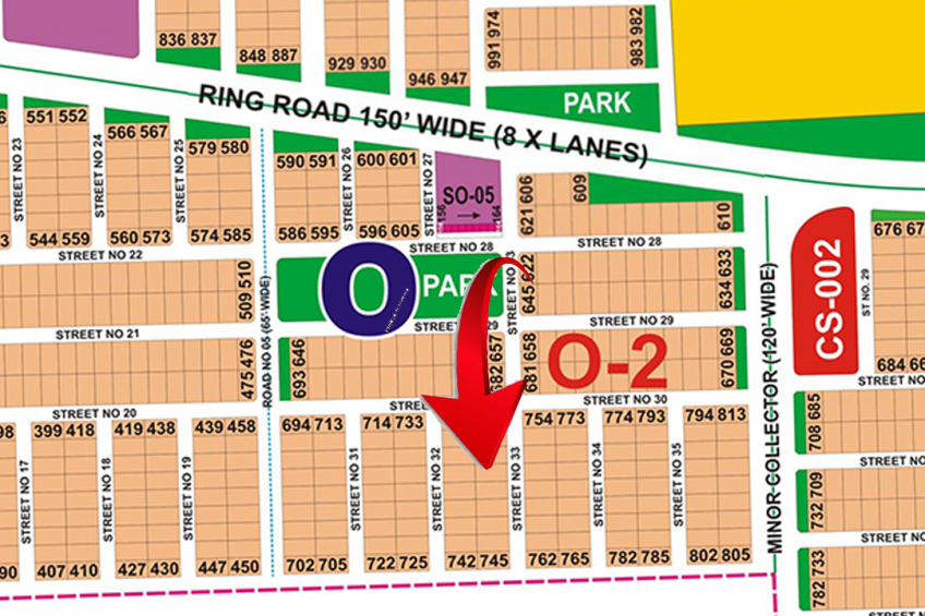 1 Kanal Plot for Sale in DHA Multan O-750