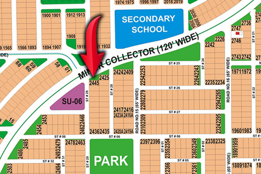 1 Kanal Plot for Sale on Installment in DHA Multan U-2445