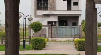 Hot location 5 marla triple story facing park modern design grey structure house for sale in Central Park E block